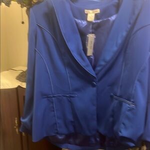 WD.NY Blue Blazer Elegant Suit Jacket